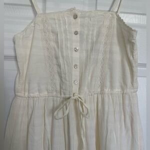 Aerie Cream Vacation Lined Dress